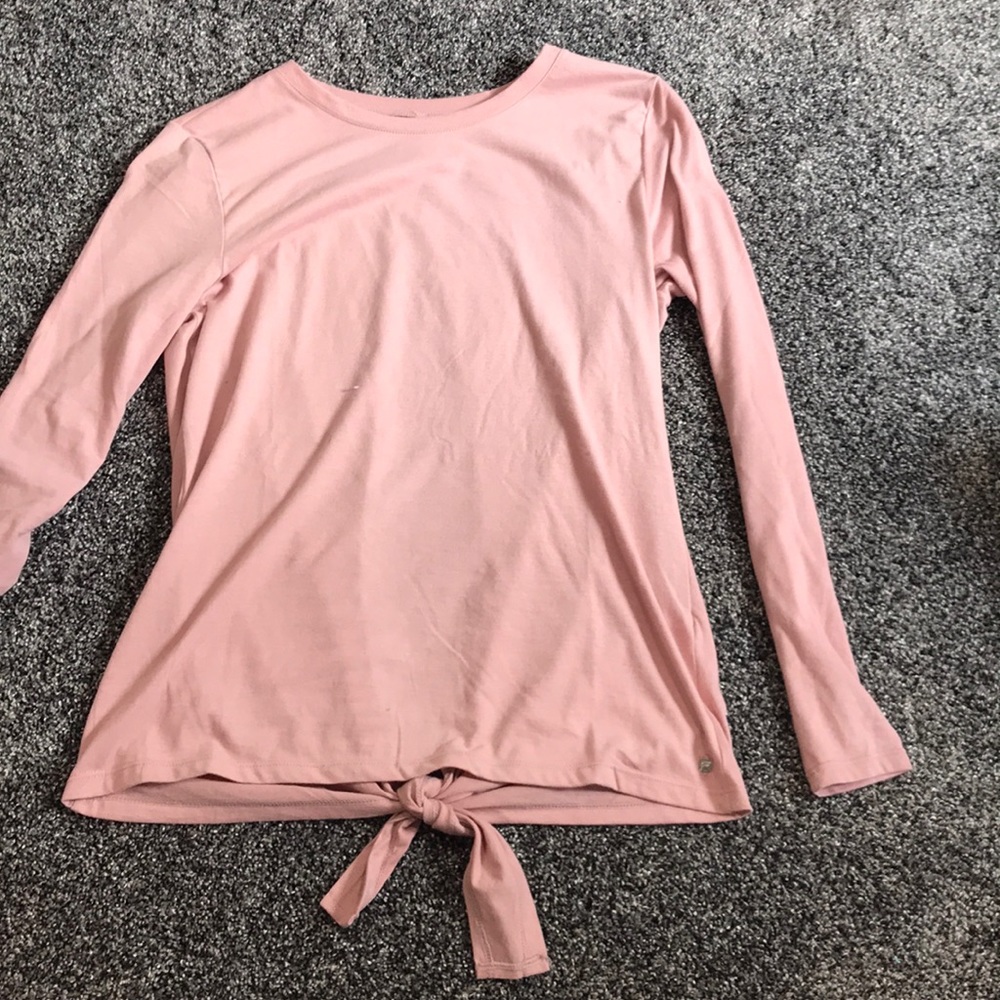 Fabletics Pink open back long sleeves